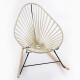 White Acapulco wood rocker chair
