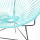  fauteuil Huatulco Vert turquoise structure noire
