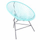  fauteuil Huatulco Vert turquoise structure noire