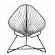 Fauteuil Acapulco Structure noire Fauteuil Acapulco Structure noire
