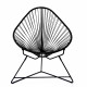 Fauteuil Acapulco Structure noire Fauteuil Acapulco Structure noire