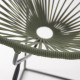 Fauteuil Acapulco BOQA Acrylique Vert Epicea Structure noire Fauteuil Acapulco BOQA Acrylique Vert Epicea Structure noire