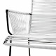 White Dining braided armrest chair
