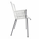 White Dining braided armrest chair