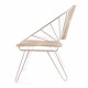 Fauteuil Coba acrylique Beige Structure blanche