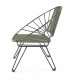 Fauteuil Coba acrylique Vert Épicéa Structure noire