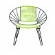 Fauteuil Coba Vert anis Structure noire
