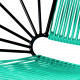 Fauteuil Coba Vert turquoise Structure noire