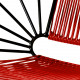 Fauteuil Coba Rouge Structure noire