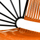 Fauteuil Coba Orange Structure noire