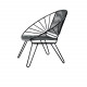 White Huatulco chair