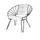 Fauteuil Coba Blanc Structure noir