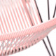 Fauteuil Coba Pastel coral Structure noire