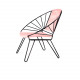White Huatulco chair