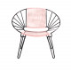 White Huatulco chair