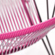 Fauteuil Coba Fuchsia Structure noire