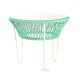 Table Toca Table TOCA - Vert d'eau, plateau acier et structure blanche  Table Toca Table TOCA - Vert d'eau, plateau acier et structure blanche