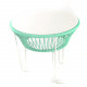 Table Toca Table TOCA - Vert d'eau, plateau acier et structure blanche  Table Toca Table TOCA - Vert d'eau, plateau acier et structure blanche