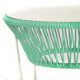 Table Toca Table TOCA - Vert d'eau, plateau acier et structure blanche  Table Toca Table TOCA - Vert d'eau, plateau acier et structure blanche
