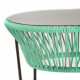 Table TOCA - Vert d'eau, plateau acier et structure noire  Table TOCA - Vert d'eau, plateau acier et structure noire