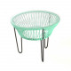 Table TOCA - Vert d'eau, plateau verre et structure noir Table TOCA - Vert d'eau, plateau verre et structure noir