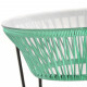 Table TOCA - Vert d'eau, plateau verre et structure noir Table TOCA - Vert d'eau, plateau verre et structure noir