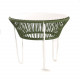 Table TOCA - Vert olive, plateau acier et structure blanche Table TOCA - Vert olive, plateau acier et structure blanche