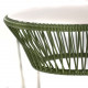 Table TOCA - Vert olive, plateau acier et structure blanche Table TOCA - Vert olive, plateau acier et structure blanche