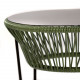 Table TOCA - Vert olive, plateau acier et structure noire Table TOCA - Vert olive, plateau acier et structure noire
