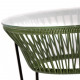Table TOCA - Vert olive, plateau verre et structure noir Table TOCA - Vert olive, plateau verre et structure noir