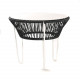 Table TOCA - Noir, plateau acier et structure blanche Table TOCA - Noir, plateau acier et structure blanche