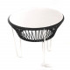 Table TOCA - Noir, plateau acier et structure blanche Table TOCA - Noir, plateau acier et structure blanche