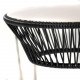 Table TOCA - Noir, plateau acier et structure blanche Table TOCA - Noir, plateau acier et structure blanche
