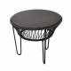 Table TOCA - Noir, plateau acier et structure noire Table TOCA - Noir, plateau acier et structure noire