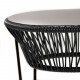 Table TOCA - Noir, plateau acier et structure noire Table TOCA - Noir, plateau acier et structure noire