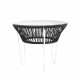 Table TOCA - Noir, plateau verre et structure blanche Table TOCA - Noir, plateau verre et structure blanche