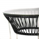 Table TOCA - Noir, plateau verre et structure blanche Table TOCA - Noir, plateau verre et structure blanche