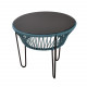 Table TOCA - Bleu fjord, plateau acier et structure noire Table TOCA - Bleu fjord, plateau acier et structure noire