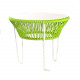 Table TOCA - Vert anis, plateau acier et structure blanche 1 Table TOCA - Vert anis, plateau acier et structure blanche 1