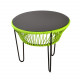 Table TOCA - Vert anis, plateau acier et structure noire Table TOCA - Vert anis, plateau acier et structure noire