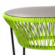 Table TOCA - Vert anis, plateau acier et structure noire Table TOCA - Vert anis, plateau acier et structure noire