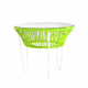 Table TOCA - Vert anis, plateau verre et structure blanche 1 Table TOCA - Vert anis, plateau verre et structure blanche 1