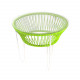 Table TOCA - Vert anis, plateau verre et structure blanche 1 Table TOCA - Vert anis, plateau verre et structure blanche 1