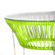 Table TOCA - Vert anis, plateau verre et structure blanche 1 Table TOCA - Vert anis, plateau verre et structure blanche 1