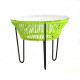 Table TOCA - Vert anis, plateau verre et structure noire 1 Table TOCA - Vert anis, plateau verre et structure noire 1