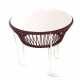 Table TOCA - Bordeaux, plateau acier et structure blanche Table TOCA - Bordeaux, plateau acier et structure blanche