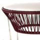 Table TOCA - Bordeaux, plateau acier et structure blanche Table TOCA - Bordeaux, plateau acier et structure blanche