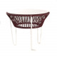 Table TOCA - Bordeaux, plateau acier et structure blanche Table TOCA - Bordeaux, plateau acier et structure blanche