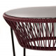 Table TOCA - Bordeaux, plateau acier et structure noire Table TOCA - Bordeaux, plateau acier et structure noire