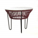 Table TOCA - Bordeaux, plateau verre et structure noire Table TOCA - Bordeaux, plateau verre et structure noire